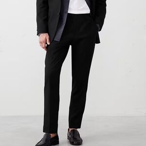 Banana Republic Modern Classic Plain Weave Suit Trouser Pants Black Size 33x30